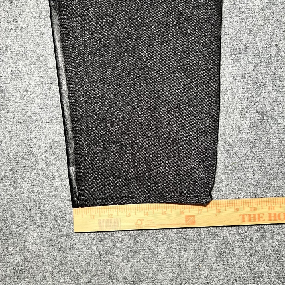 Abercrombie & Fitch‎ Ultra High Rise Ankle Straight Jeans Faux Leather 34/18R - Picture 9 of 12